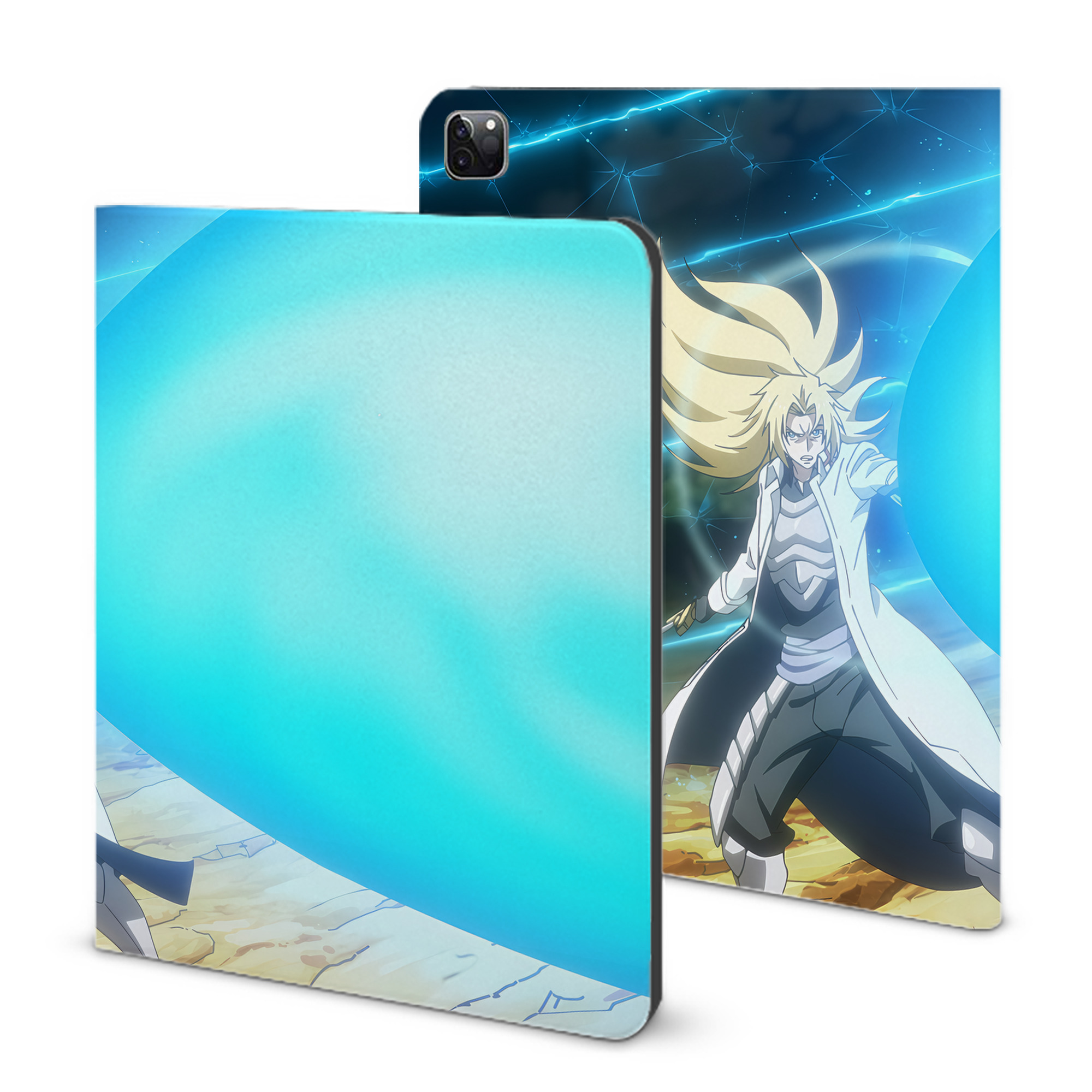 （画像用） 転スラ Regarding Reincarnated to Slime IPad ケース ブック型 PUレザー TPU 耐衝撃 軽量 薄型 ペン収納なし 全面保護 IPad 各モデル対応